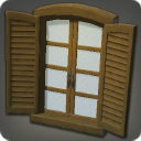„Fenster mit Fensterläden“-Imitation